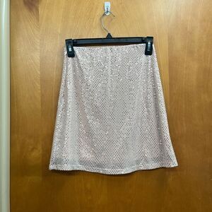 Urban Outfitters Blush Sequin A-Line mini Skirt
